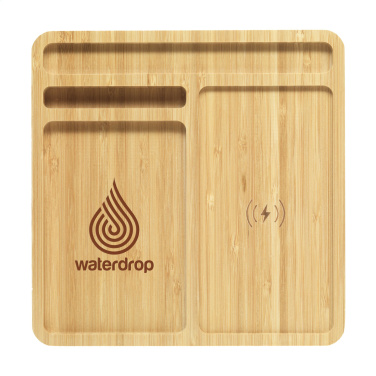 Logo trade liikelahja kuva: Bamboo Organizer laturi