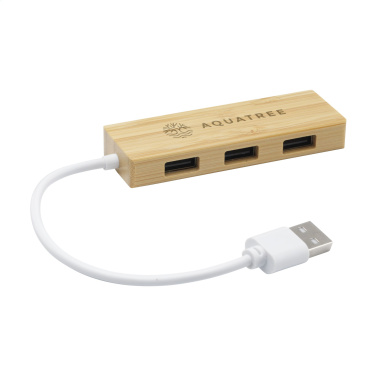 Logo trade liikelahja kuva: Bambu USB-keskitin