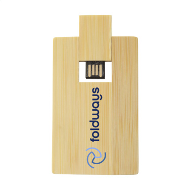 Logotrade liikelahjat kuva: Luottokortti USB Bamboo 16GB