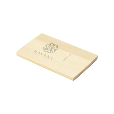 Logo trade liikelahjat mainoslahjat kuva: Luottokortti USB Bamboo 16GB