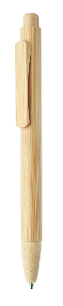 Logo trade liikelahja mainoslahja tuotekuva: Bamboo automaattinen kuulakynä