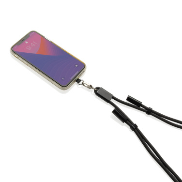 Logo trade liikelahjat mainoslahjat kuva: LoopAmp RCS RPET säädettävä puhelimen johto, 60 W:n kaapeli