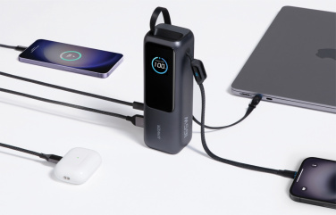 Logotrade mainoslahjat ja liikelahjat tuotekuva: Anker-varavirtalähde 25 000 mAh, 165 W, kelautuva kaapeli