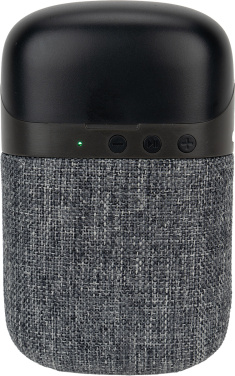 Logo trade liikelahjat mainoslahjat kuva: Bluetooth-kaiutin HF01 sisäänrakennetuilla nappikuulokkeilla 2-in-1
