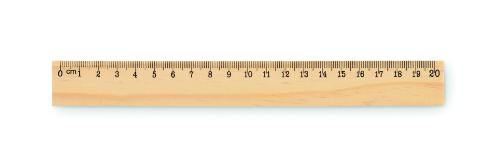 Logotrade liikelahjat mainoslahjat tuotekuva: Puinen viivoitin 20cm