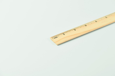 Logo trade mainoslahja ja liikelahja tuotekuva: Puinen viivoitin 20cm