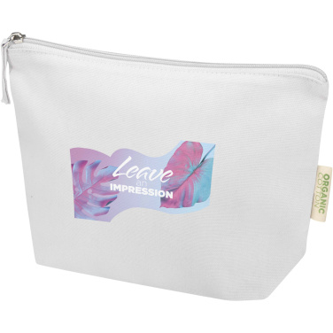 Logotrade mainoslahja tuotekuva: Odisha 180 g/m²:n OCS-sertifioitu toilettilaukku tilavuus 1 litra