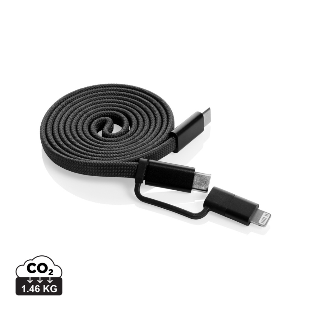 Logotrade mainoslahja tuotekuva: Arc RCS-kierrätetty 60 W 2-in-1 magneettinen kaapeli