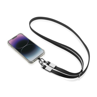 Logotrade mainostuotet kuva: Nivo RCS-kierrätetty PET crossbody-kaulanauha