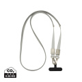 Nivo RCS-kierrätetty PET crossbody-kaulanauha, harmaa