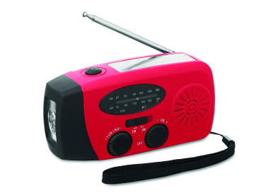 Logotrade mainoslahja tuotekuva: Radio SOS LED-taskulampulla