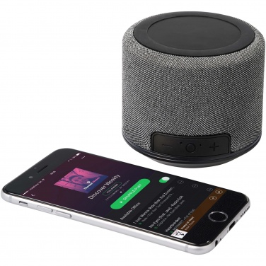 Logotrade reklaminės dovanos nuotrauka: Šviesolaidinis 3W belaidžio įkrovimo Bluetooth® garsiakalbis