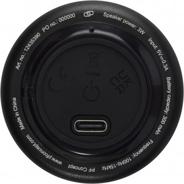 Logotrade firminės dovanos nuotrauka: Rise 3W RCS perdirbto aliuminio Bluetooth® mini garsiakalbis 