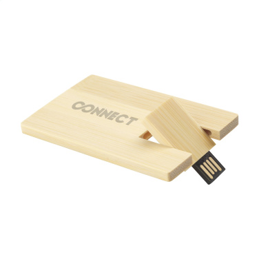 Logotrade dovana nuotrauka: Kreditinė kortelė USB Bamboo 32 GB