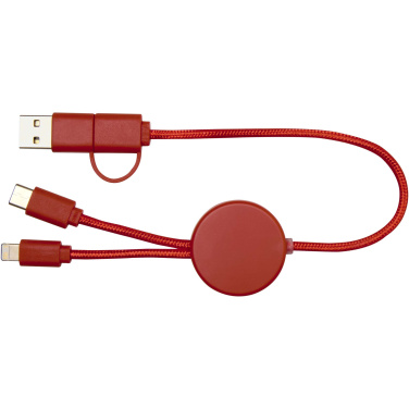 Logotrade dovana nuotrauka: „Citala 5-in-1“ perdirbto plastiko 30 cm duomenų sinchronizavimas ir 27 W greito įkrovimo laidas