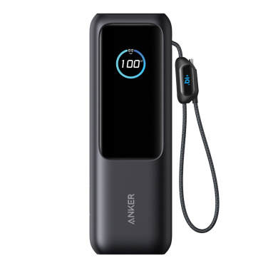 Logotrade dovana nuotrauka: „Anker“ išorinė baterija 25 000 mAh 165 W, įmontuotas ištraukiamas laidas