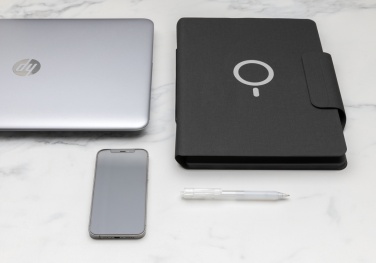 Logotrade biznesa dāvanas foto: Artic Magnetic 10W bezvadu uzlādes A4 portfelis