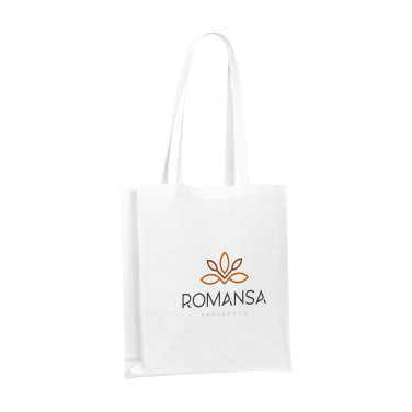 Logotrade Ideja dāvanas foto: Krāsu kvadrātveida maisiņš GRS pārstrādāta kokvilna (150 g/m²)