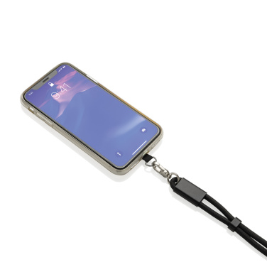 Logotrade dāvanas foto: LoopAmp RCS RPET regulējama telefona siksniņa ar 60 W kabeli