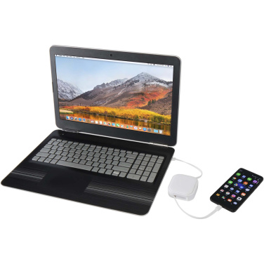 Logotrade ziemassvētku dāvanas foto: Gloas 5-in-1 pārstrādāts ievelkams datu sinhronizācijas un 100 W ātrās uzlādes kabelis ar viedtālruņa rīku komplektu
