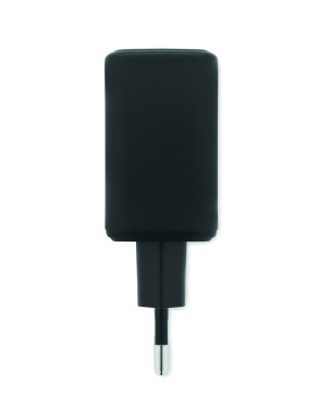 Logotrade biznesa dāvanas foto: ES 2 polu sienas adapteris/lādētājs