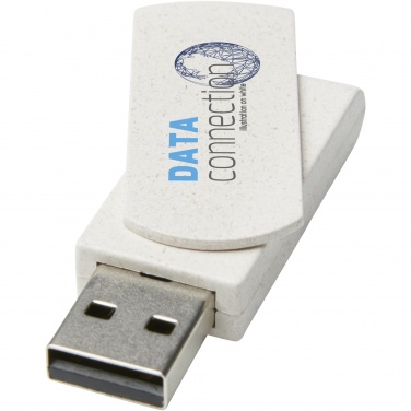Логотрейд pекламные подарки картинка: Rotate, USB-накопитель объемом 4ГБ из пшеничной соломы