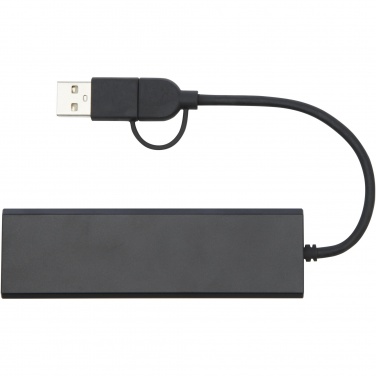 Лого трейд pекламные продукты фото: Концентратор USB 2.0 Rise из переработанного алюминия, сертифицированного по стандарту RCS
