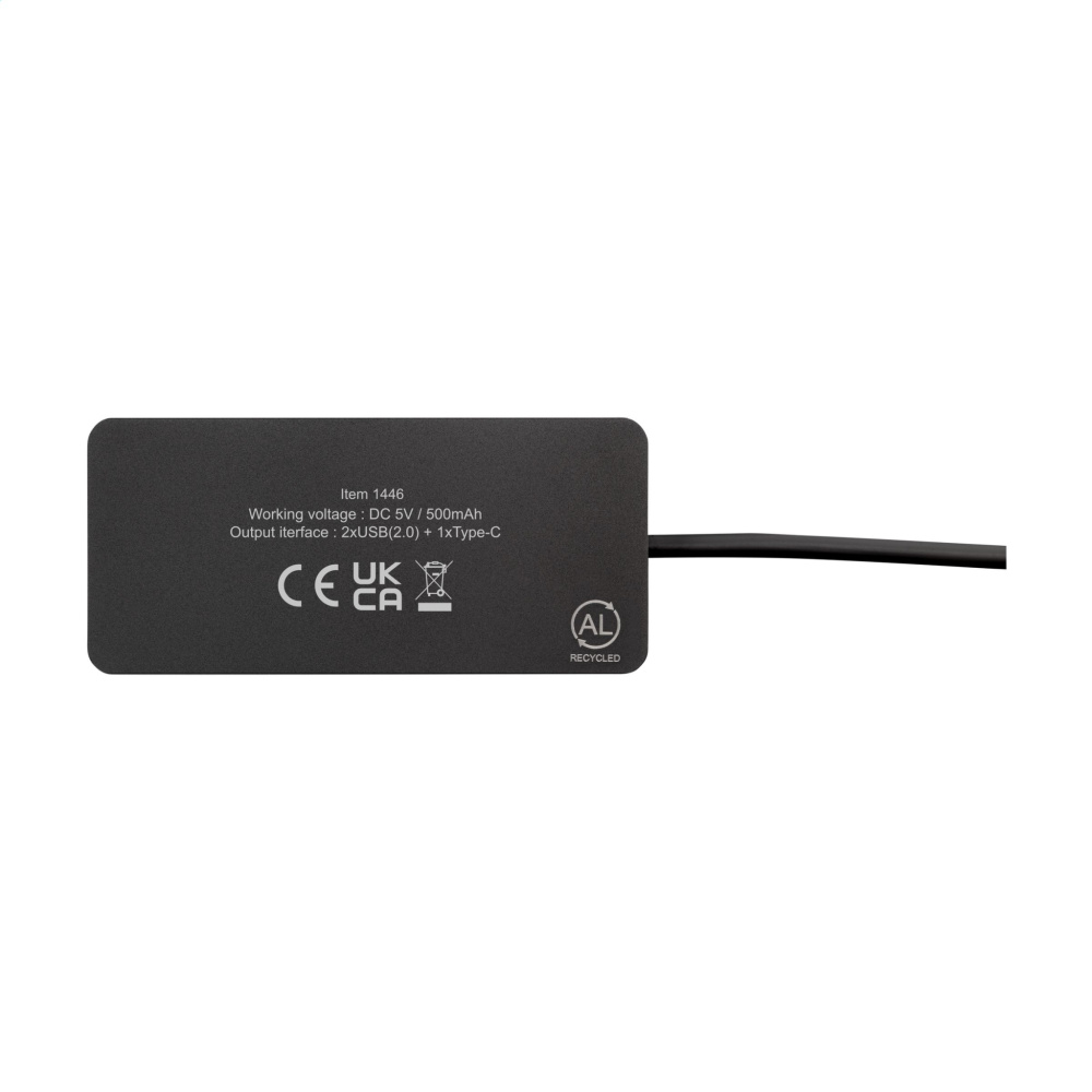 Лого трейд pекламные подарки фото: USB-концентратор Tecco GRS из переработанного алюминия