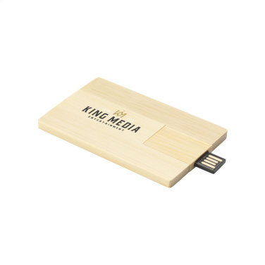 Логотрейд pекламные подарки картинка: Кредитная карта USB Bamboo 16 ГБ