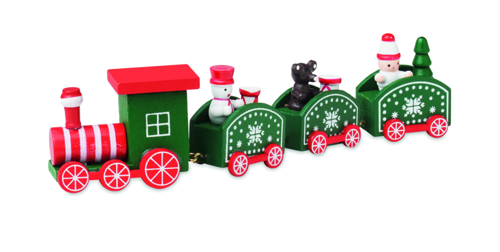 Лого трейд бизнес-подарки фото: Wooden Christmas train