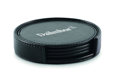 Лого трейд pекламные подарки фото: Set of 4 PU coasters