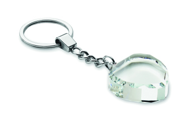 Лого трейд pекламные cувениры фото: Glass heart award key ring