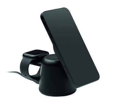 Логотрейд pекламные продукты картинка: 3 in 1 wireless charger 15W