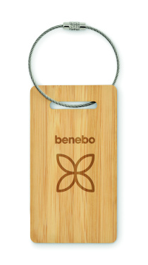 Лого трейд pекламные cувениры фото: Bamboo luggage tag