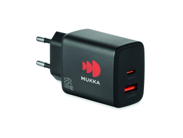 Логотрейд pекламные подарки картинка: EU 2-pole wall adapter/charger