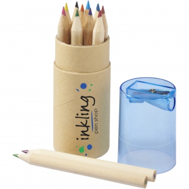 Logotrade presentreklam bild: Hef 12-delars set med färgpennor och vässare