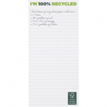 Logotrade profilprodukter bild: Desk-Mate® 1/3 A4-anteckningsblock med återvunnet papper