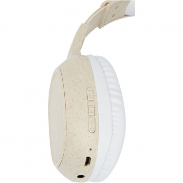 Logotrade reklamprodukter bild: Riff Bluetooth®-hörlurar av halm med mikrofon
