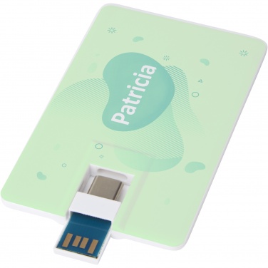 Logotrade profilprodukter bild: Duo slim 64 GB USB-enhet med Type-C och USB-A 3.0