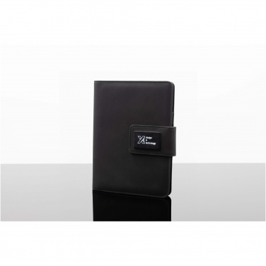 Logotrade profilreklam bild: SCX.design O16 light-up A5-anteckningsbok med powerbank