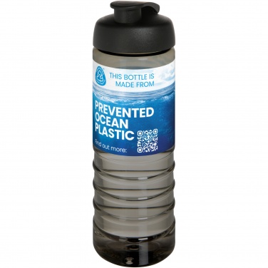 Logotrade profilprodukter bild: H2O Active® Eco Treble 750 ml sportflaska med uppfällbart lock