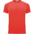 Bahrain kortärmad funktions T-shirt för herr, Fluor korall