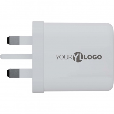 Logotrade kampanjprodukter bild: Xtorm XEC067G GaN² Ultra 67 W väggladdare – kontakt för Storbritannien