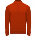 Epiro långärmad unisex sweatshirt med kvartslång dragkedja, Röd