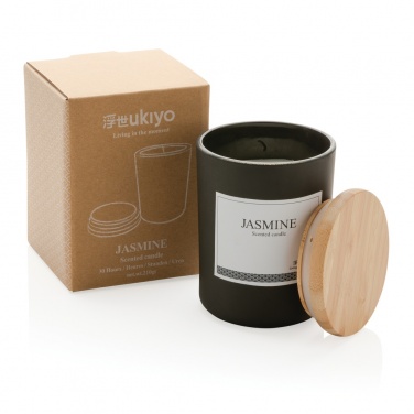 Logotrade profilprodukter bild: Ukiyo lyxigt doftljus med bambulock