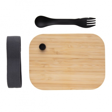 Logotrade profilreklam bild: Lunchlåda i glas med bambulock
