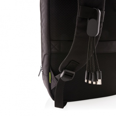 Logotrade reklamprodukter bild: 4-i-1 kabel med karbinclip