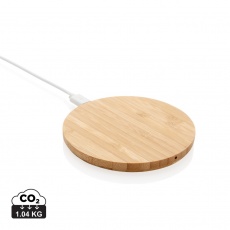 5W rund trådlös laddare i bambu