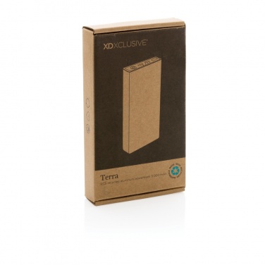 Logotrade presentreklam bild: Terra 5.000 mAh powerbank RCS återvunnen aluminium