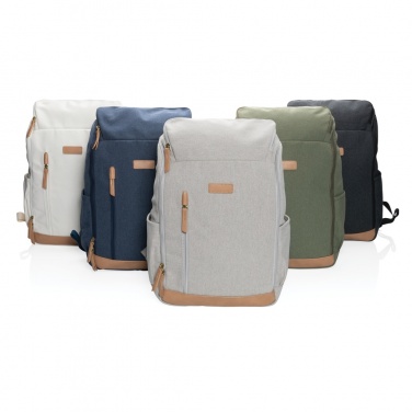 Logotrade presentreklam bild: Impact AWARE™ 15" laptopryggsäck i 16 oz. återvunnen canvas